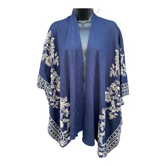Gramercy 22 Open Cardigan Shawl Cloak Cape Poncho Kimono Blanket Wrap Top - Picture 1 of 5